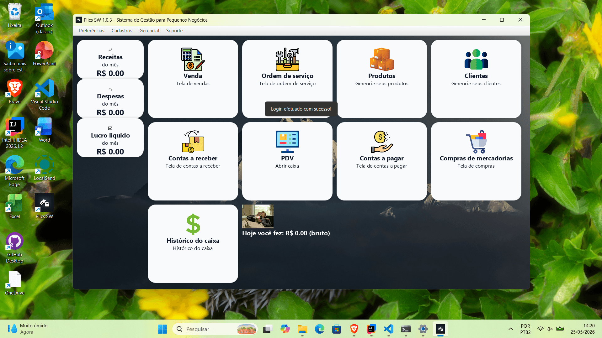 Interface do Sistema Plics-SW Dashboard